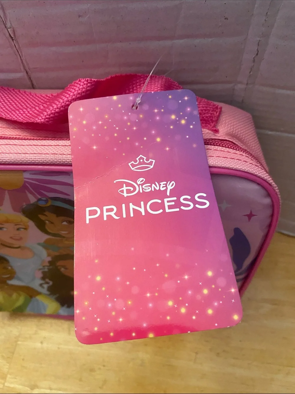Disney Princess Pink soft sided lunch Tote with Multi-Princess Art NWT